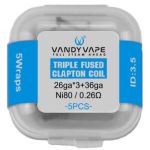 Vandy Vape - Mato RDTA Tri-Core Fused Clapton Fertigcoils | 5 PCS