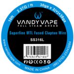 Vandy Vape - SS316L Superfine MTL Fused Clapton Wire |...