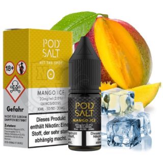 Pod Salt - Mango Ice (Mango, Koolada) | 20mg/ml (2%) Nik. Salz