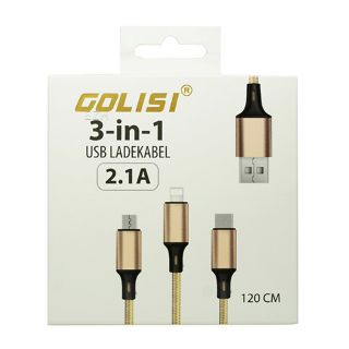 Golisi - 3 in 1 USB Ladekabel