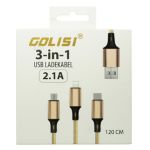 Golisi - 3 in 1 USB Ladekabel Rot | Red | Rosso