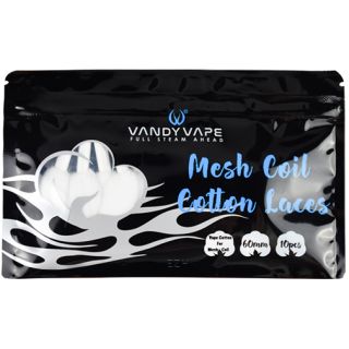 Vandy Vape - M Coil Cotton Laces (Schn&uuml;rrsenkelwatte f&uuml;r Kylin M Pro RTA) | 10 Stk. | 100% Organische Baumwolle