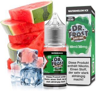 Dr. Frost Salt Nic - 10ml mit 20mg/ml Nikotinsalz | 60VG / 40PG | mit Watermelon Ice (Wassermelonen)