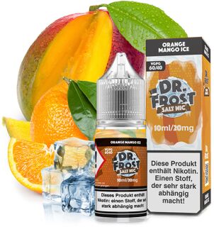 Dr. Frost Salt Nic - 10ml mit 20mg/ml Nikotinsalz | 60VG / 40PG | mit Orange & Mango Ice