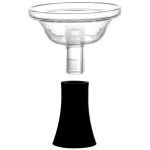 Kaya Shisha - Silikon Glas Phunnel in Schwarz