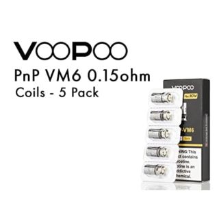 VooPoo PnP-VM6 Mesh 0,15 Ohm Heads (5 St&uuml;ck pro Packung)