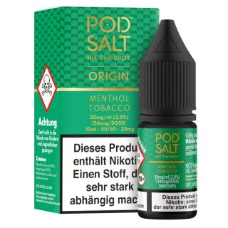 Pod Salt Origin - Menthol Tobacco - Nikotinsalz Liquid 20mg/ml