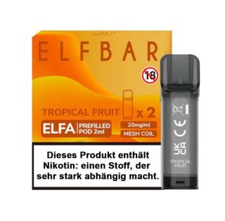 Elf Bar ELFA 2ml 20mg NicSalt Prefilled Pods 2er Pack Tropical Fruit