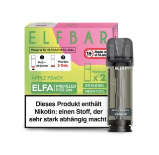 Elf Bar Elfa Pod (2 Stück pro Packung) Apple Peach Nikotinsalz 20mg/ml