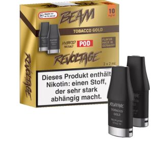 Revoltage Beam Pod (2 Stück pro Packung) Tobacco Gold 10mg/ml Nikotinsalz