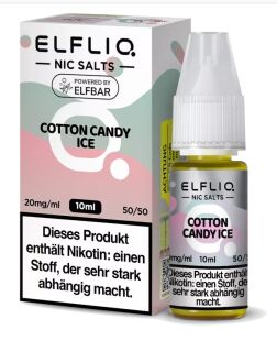 ELFLIQ - Cotton Candy Ice - Nikotinsalz Liquid 10mg/ml