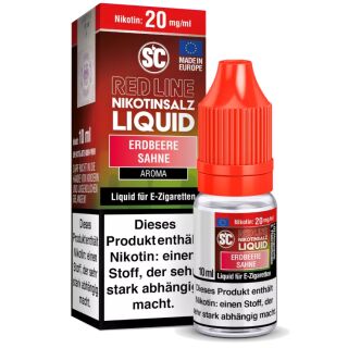 SC - Red Line - Erdbeere Sahne - Nikotinsalz Liquid  10mg/ml