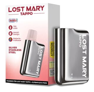 Lost Mary Tappo Akku 750 mAh Silver/Stainless Steel