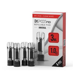 EXPOD Pro - RP1 Refillable Pods 1.0 Ohm - Clear White