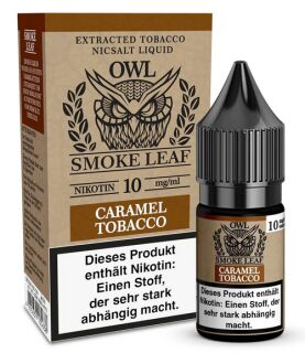 OWL Smoke Leaf Caramel Tobacco NicSalt Liquid 10ml / 10mg