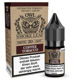 OWL Smoke Leaf Coffee Tobacco NicSalt Liquid 10ml / 20mg