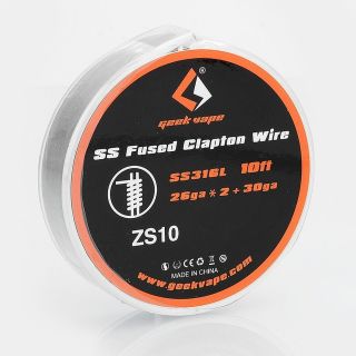 Geek Vape - SS Fused Clapton Wire | SS316L | 26ga * 2 + 30ga | 10ft | ZS10
